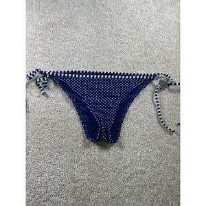 Missimo Swimwear Women's Navy Blue M Cheeky Polka Dot Bikini Bottom‎